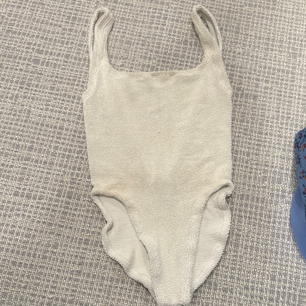 Kids Cream One Piece Swimsuit